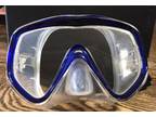 Scuba Max Single Lens Teardrop Silicone Dive Mask MK-115 Blue - Opportunity