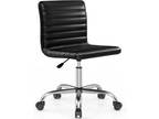 Desk Chair, Armless Office Chair Leather Swivel Task Chair - Opportunity