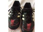 Adidas 13Y Pink Black and White Stripes Puntero Scuffing - Opportunity