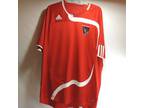 adidas 3 stripe red white soccer prodigy psc jersey shirt - Opportunity