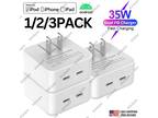 35W Dual PD Port Wall Adapter Fast Charger Plug For i Phone - Opportunity