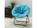 Mainstays Plush Saucer Chair, Blue - Opportunity