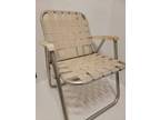 Lawn Chair Vintage Folding Webbed Aluminum - Opportunity