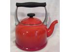 LE CREUSET Tea Kettle 1.7 Quart 1.6 Litre Red Enamel Teapot - Opportunity