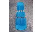 Vintage Blue Jelly Folding Chaise Lounge Lawn Beach Chair - Opportunity