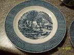 Beautiful dishes, Currier and Ives, blue and white, Serves for 4 - Opportunity