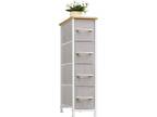 Narrow Dresser with 4 Drawers Slim Storage Chest with - Opportunity