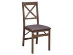 Bee & Willow Home Padded X Back Folding Chair (X2) in Walnut - Opportunity