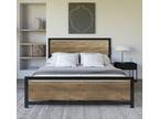 Metal and Wood Queen Bed Frame - Opportunity
