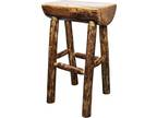 Glacier Country Collection Half Log Barstool - Opportunity