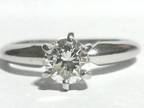 Platinum.55 CT Round Diamond Solitaire Engagement Ring - Opportunity