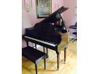Vintage Baby Grand Piano in beautiful walnut cabinet