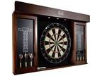 Dartboard Cabinet 40 Inch Durable with Built-In LED Lights