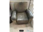 Leather Recliner Olive