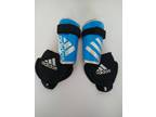 Adidas Soccer Ghost Youth Small Blue & Silver Soccer Shin - Opportunity
