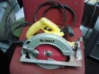 Skilsaws, new blade, saws all used but still good one is a Dewalt - Opportunity
