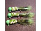 Hand Tied Squirrel Tail Crappie Jigs, 1/8 oz w/#2 Red J - Opportunity
