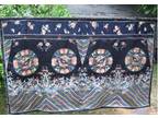 Oriental Silk Embroidered Wall Hanging 74? x 45? Antique Late 1800? s -