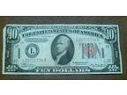 Details about �~NICE~1934-A $10 DOLLAR BILL~Brown Seal, HAWAII Note, WW 2