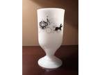 Vintage Pedestal Milk Glass Mug w/ Horse Drawn Carriage - Opportunity