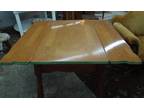 Vintage Kitchen Table with metal top and leaves - - Opportunity