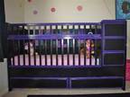 Purple and Black Crib - $75 (Kathleen) - Opportunity