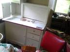 Hoosier cabinet and red formica tablet - - Opportunity