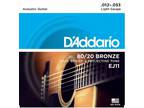 D'Addario EJ11 Light Acoustic Guitar Strings 80/20 Bronze - Opportunity