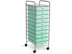 New 10 Drawer Rolling Cart by Simply Tidy, Mint - Opportunity