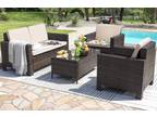 Lacoo 4 Pieces Patio Furniture sets Rattan chair wicker - Opportunity