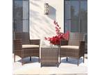 Brown 3-Pieces Patio Furniture PE Rattan Outdoor - Opportunity