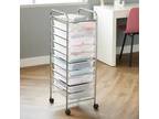 New 10 Drawer Rolling Cart by Simply Tidy, Clear - Opportunity