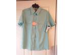 Bit & Bridle Blue Short Sleeve Fishing Button Up Shirt - Opportunity
