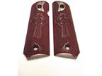 Rosewood Celtic Cross COMPACT 1911 Grips Engraved Textured - Opportunity