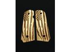 Maple American Flag COMPACT 1911 Grips Engraved Textured - Opportunity