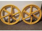 Yellow Skyway Old School 20 inch Tuff Wheels Mags Rims Bmx - Opportunity