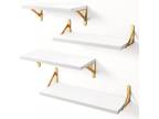 YGEOMER Floating Shelves, Set of 4, Wall Mounted Display - Opportunity