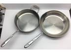 Emeril Stainless Steel Cookware Lot Of 2 Pans 10” Saute