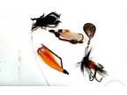 3 Fishing Flies Larger Hooks & Cricket Lure Small Hook - Opportunity