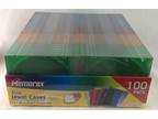 Memorex 100 Pack Multi Color Slim Jewel Cases with Inserts