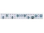 TRITON PRODUCTS White Tool Pegboard Kit, 1) 36 In. x 4.5 In.