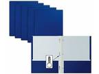 Blue Paper 2 Pocket Folders with Prongs, 50 Pack - Opportunity!