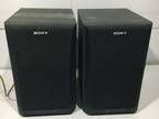 2 COMPACT BLACK Sony Speaker System #SS-H1600L Untested - Opportunity