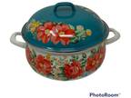 The Pioneer Woman 4Qt Dutch Oven Vintage Floral Teal Lid - Opportunity