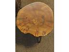 Live Edge Epoxy Elm Slab End Table - Opportunity!