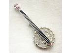 Vintage Banjo Instrument Pink White Rhinestone Stringed - Opportunity