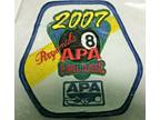 Apa 2007 Regionals 8 Ball Classic Patch Patches American