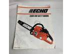 echo chainsaw safety manual vintage 999222-01801 - Opportunity