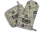 Baker, Oven Mitts and Pot Holders Sets of 2，Funny Oven - Opportunity