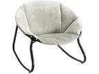 Urban Shop Micromink Rocking Saucer Chair Grey - Opportunity